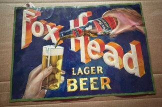 Fox Head Lager Beer, tin